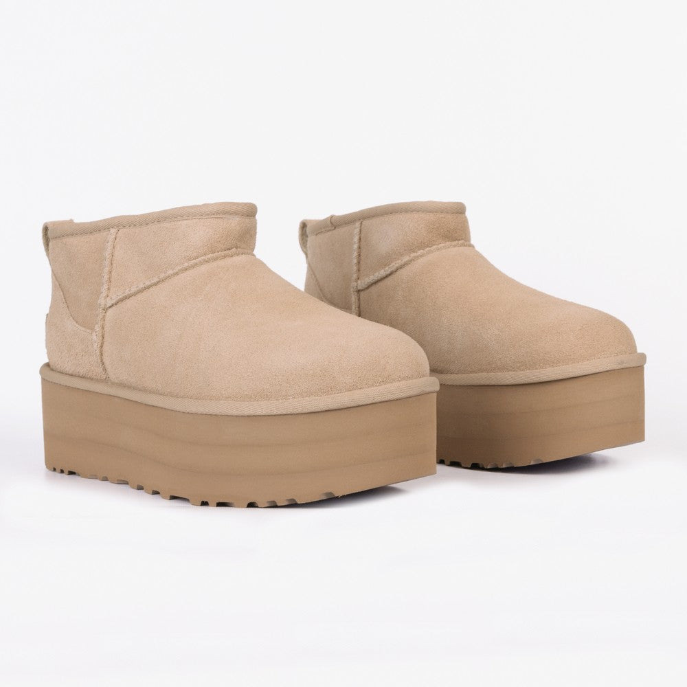 Womens Black Classic Ultra Mini Platform Boot
