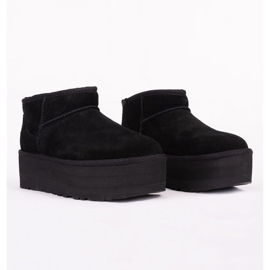 Womens Black Classic Ultra Mini Platform Boot