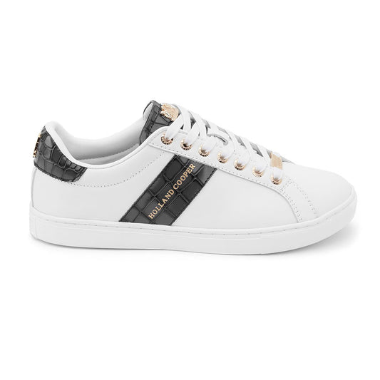 Womens Black Knightsbridge Court Trainer